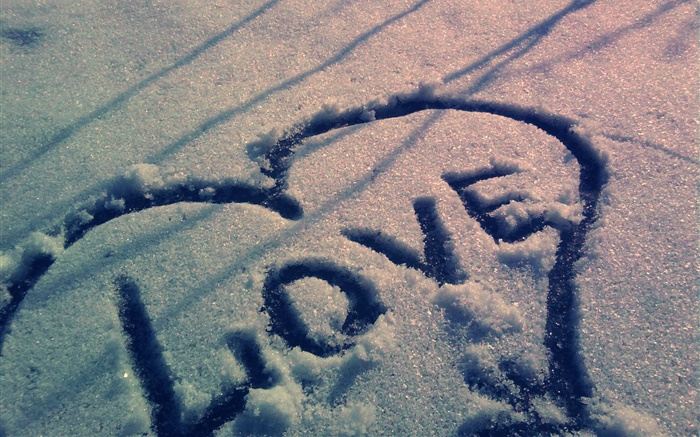 Love hearts in the snow Wallpapers Pictures Photos Images