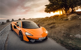 McLaren 570S orange supercar front view HD wallpaper