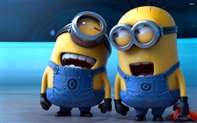 Minions, happy guys HD wallpaper