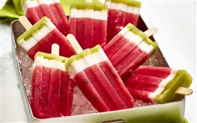 Popsicles, watermelon, ice cream HD wallpaper