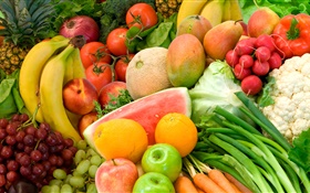 Vegetable, fruit, still life close-up HD wallpaper