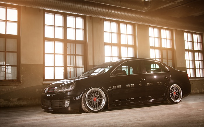 Volkswagen Jetta MK6 black car side view Wallpapers Pictures Photos Images