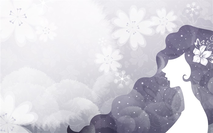 White black style, vector girl, fashion Wallpapers Pictures Photos Images