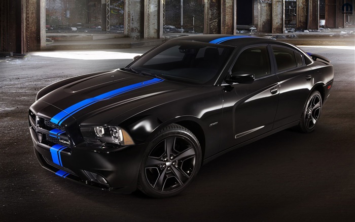 Dodge charger black car at night Wallpapers Pictures Photos Images