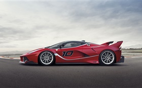 Ferrari FXX K red supercar side view HD wallpaper