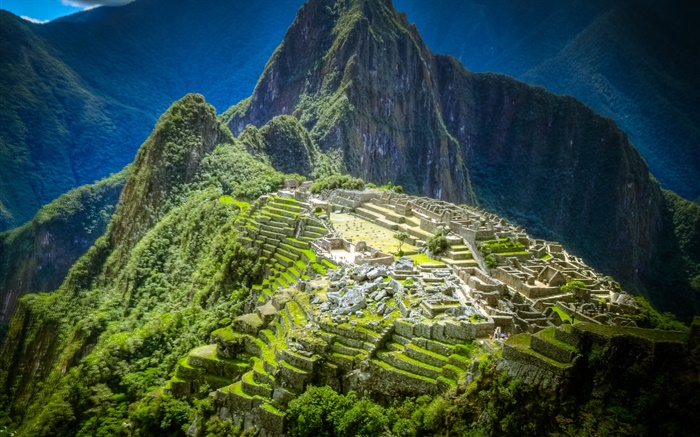 Machu Picchu, Peru, mountain, buildings Wallpapers Pictures Photos Images