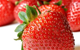 Fresh strawberry macro photography HD wallpaper