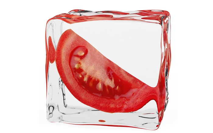 Tomato, ice cube Wallpapers Pictures Photos Images