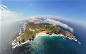 Africa, Cape Town, Atlantic, Indian, top view, clouds HD wallpaper