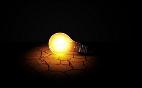 Dry ground, lamp, creative design HD wallpaper