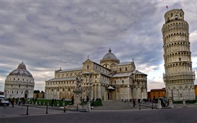 Cathedral, Pisa leaning tower, Italy, city HD wallpaper