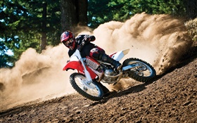 Motorcycle race, drift, dirt