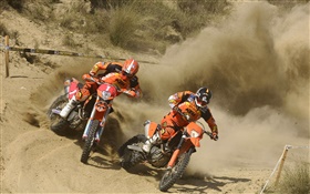 Motorcycle racing, KTM, riders, dirt HD wallpaper