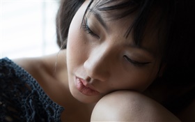 Asian girl sleeping HD wallpaper