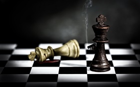 Chess use gun, creative design HD wallpaper