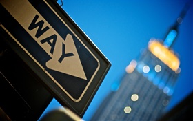 New York, road sign HD wallpaper