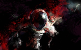 Mysterious astronaut, art fantasy