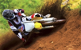 Suzuki motorcycle racing, dirt, drift