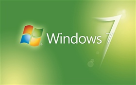 Windows 7 green abstract background HD wallpaper