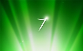 Windows 7 green stripes background HD wallpaper