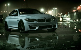 BMW car, rain, Need For Speed HD wallpaper