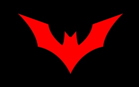 Batman red logo, black background HD wallpaper