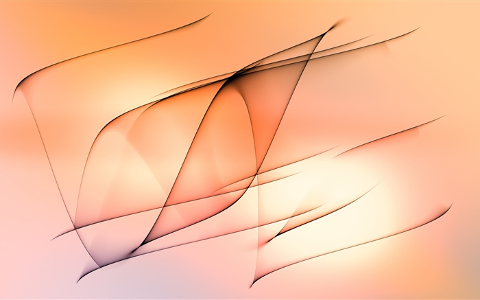 Abstract lines, orange background Wallpapers Pictures Photos Images
