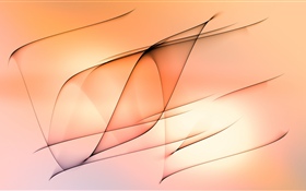 Abstract lines, orange background HD wallpaper