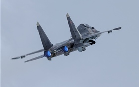 Su-30SM airplane, sky HD wallpaper