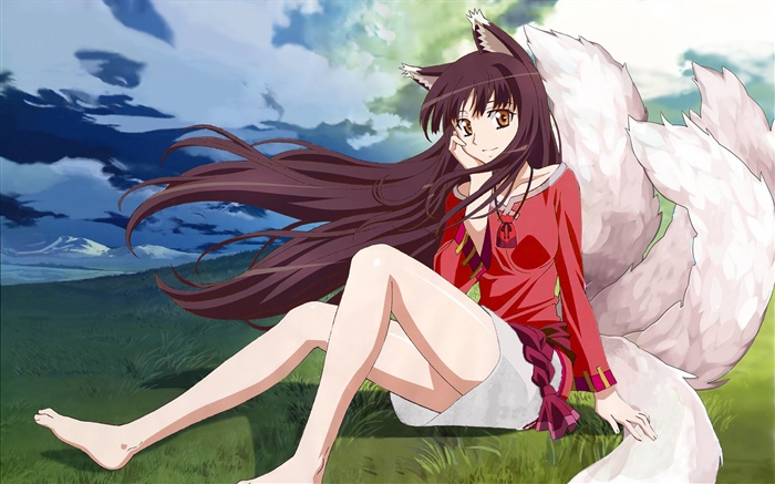 Anime girl, fox Wallpapers Pictures Photos Images