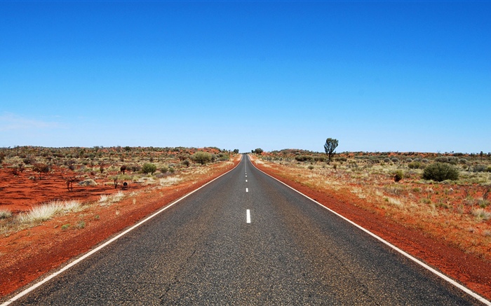 Australia, road, blue sky Wallpapers Pictures Photos Images