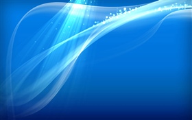Blue background, abstract curves, shine HD wallpaper