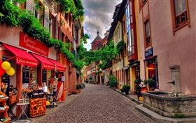 City, road, street, houses HD wallpaper