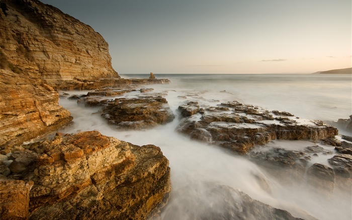 Coast, sea, rocks Wallpapers Pictures Photos Images