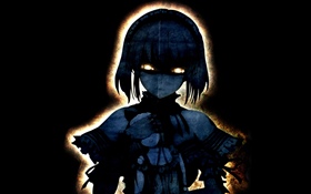 Ghost anime girl, black background HD wallpaper