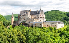 Luxembourg, castle HD wallpaper