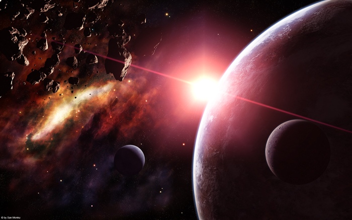 Planets, glare, space Wallpapers Pictures Photos Images
