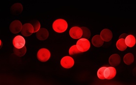 Red light circles, black background HD wallpaper
