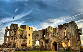 Ruins, castle, UK HD wallpaper