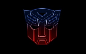 Transformers logo, black background HD wallpaper