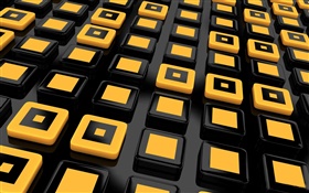 Yellow cubes, 3D design